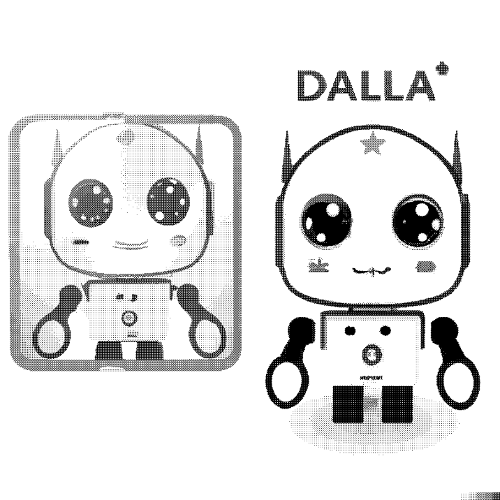 cute dalle drawing itself