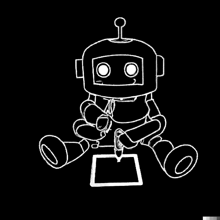 cartoon cute dalle drawing itself